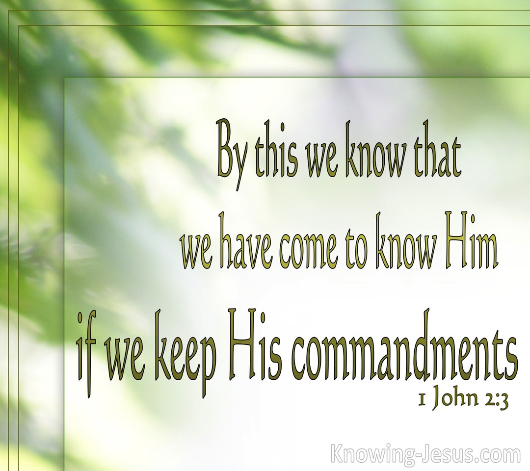1 John 2:3 We Know Him If We Keep His Commands (green)